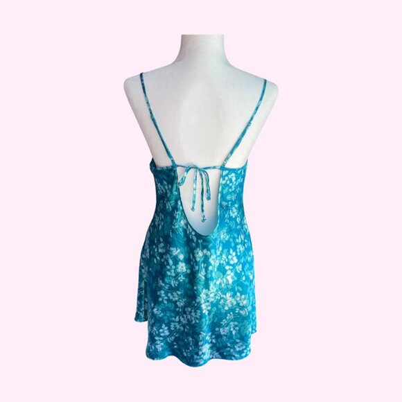 💚 SOLD 💚 Teal Leaves & Dreams Chemise - Picture 3 of 3